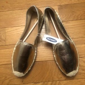 Old Navy Gold Espadrilles Size 11 Women’s NWT